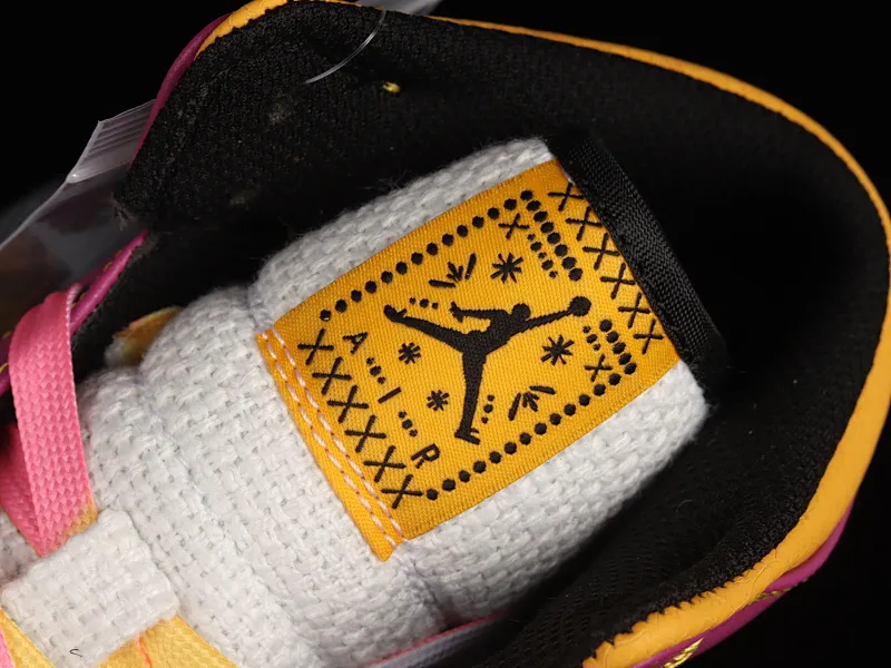 All Categories Air Jordan Jordan Series Basketball Shoes Air Jordan 1 Mid Air Jordan 1 Mid AJ1 Joe 1 Day of the Dead White Yellow Pink Mid Basketball Shoes DC0350-100